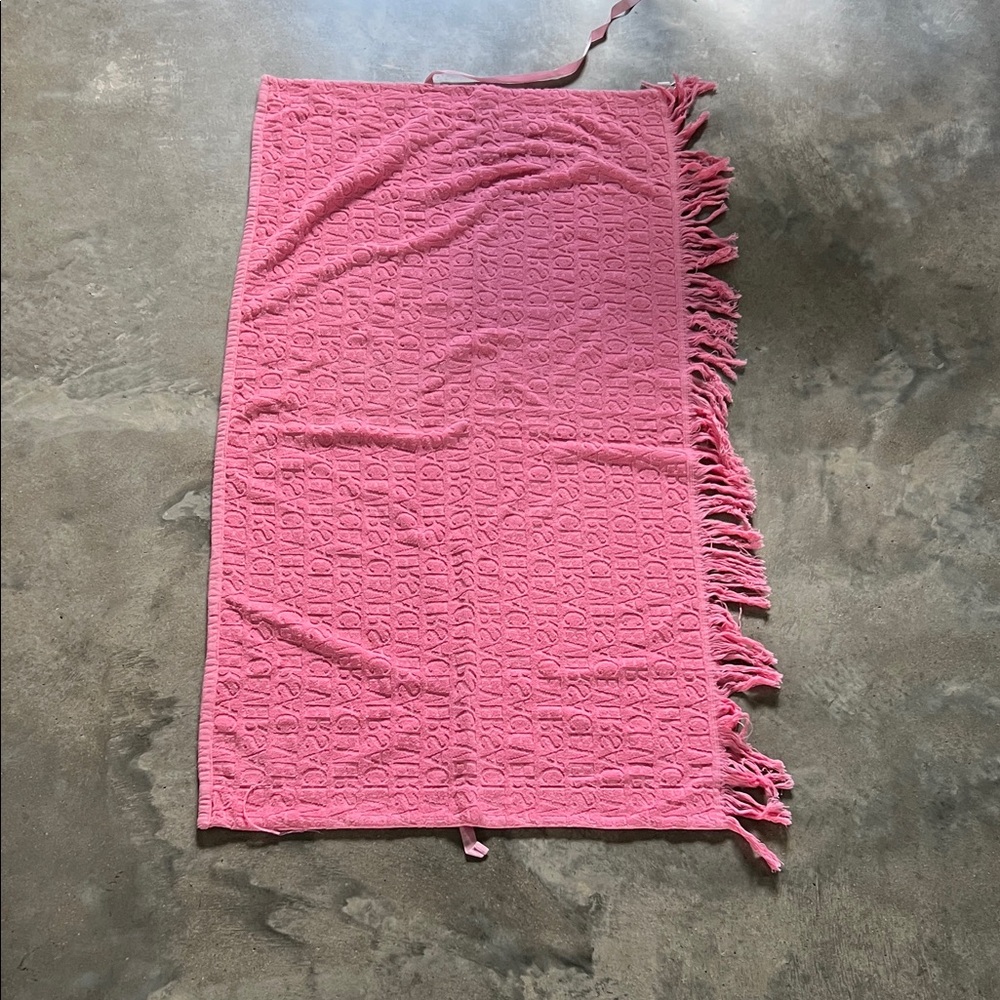 Authentic Versace Hot Pink Coverup beach towel wrap
